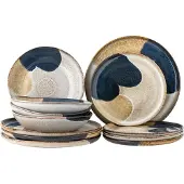 Bloomingville Jules Bordservisset, Grå, Stengods 4x3 St