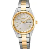 Seiko Kvinnoarmbandsur - - klassisk bicolor stål - 29,8 mm - Cadran med datumsdisplay - Quartz rörelse