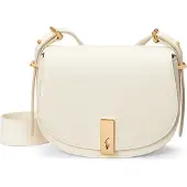 Ralph Lauren för kvinnor. 428932626002 Polo ID saddle-väska i benvit läder (OSFA), Casual, Hud