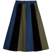 Desigual Kjol blå denim / oliv / svart