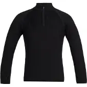 Icebreaker - Underställ barn - K Merino 260 Tech LS Half Zip Black för Unisex - Barnstorlek 2 år - Svart