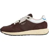 Pepe Jeans för män. PMS600001 Marlon Vibe bruna träningsskor i läder (44), Hud, Karta, Nyckelband, Casual