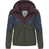 Ragwear Funktionsjacka 'Rochele Youmodo' mörkblå / grön / vinröd / vit