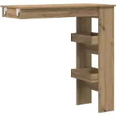 vidaXL Barbord väggmonterat artisan ek 102x45x103,5 cm konstruerat trä