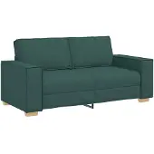 vidaXL 2-sitssoffa mörkgrön 140 cm tyg