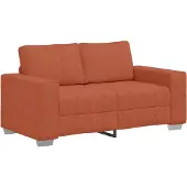 vidaXL Loveseat soffa röd orange 120 cm manchestertyg