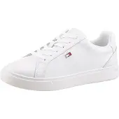 Tommy Hilfiger Enamel Flag Leather Court Trainers