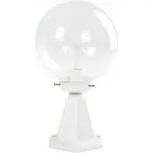 ALBERT LEUCHTEN Pollare SOCKEL, Vitt / opal, Aluminium / grå / zink, Utomhuslampa