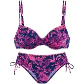 Venice beach Bikini marinblå / ljusrosa