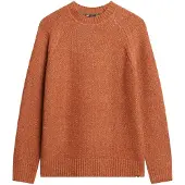 Superdry för män. M6110634A Tjock orange raglantröja (L), Casual, Polyester