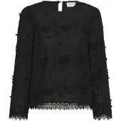 Cream Blus 'Hilda' svart