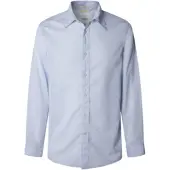 Pepe Jeans för män. PM3090818 Calligan blå skjorta (M), Casual, Bomull, Lång ärm