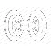 FERODO Bromsskivor DDF1358C bak, full, 2 Stycke