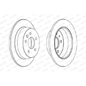 FERODO Bromsskiva DDF861C, 2 stycke