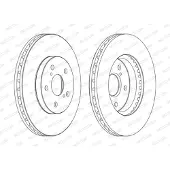 FERODO Bromsskivor DDF1446C fram, ventilerad, 2 Stycke