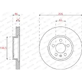 FERODO Bromsskivor DDF2664C fram, ventilerad, 2 Stycke