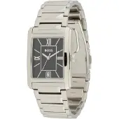 BOSS Principle Dress black-dial watch with H-link bracelet