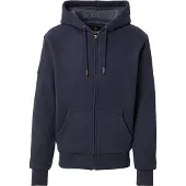 Superdry för män. M2014502A Borg Fodrad sweatshirt marinblå (L), Casual, Bomull, Lång ärm, Marino