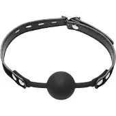 Master Series Premium Hush Silikon Comfort Ball Gag - Svart - Svart