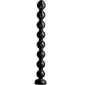 Hosed Snake Thick Analkulor med Nummer Medium 49 cm - Svart - Svart