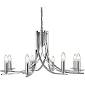 Searchlight Hänglampa Ascona, dimbar, Förkromad / silver, Vardagsrum / matsal, Metall, Modern, Pendellampa