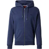 Superdry för män. M2014128A Essential Zip Sweatshirt marinblå (M), Casual, Bomull, Marino