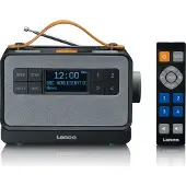 Lenco Bärbar FM/DAB+ radio med stora knappar och "Easy Mode"-funktion Svart