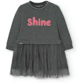 Boboli Fleece Combined Klänning Med Långa ärmar