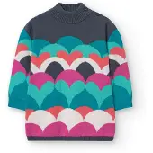 Boboli Knitwear Hearts Klänning Med Långa ärmar