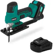 Vonroc Sticksåg 20V – Ergonomiskt bygelhandtag | Inkl. 4.0Ah Batteri och Snabbladdare