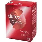 Durex Thin Feel Ultra Tunna Kondomer 30 st - Röd - Röd