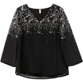 Sheego Blus svart / vit