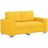 vidaXL Loveseat soffa ljusgul 160x77x82 cm manchestertyg