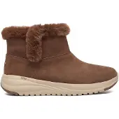 SKECHERS On-the-GO Stellar - Mysig Steg Läder Dam Choklad Vinter Ankelskor
