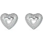 GUESS Beloved Pave Heart Studs örhängen