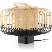 Forestier Bordslampa , Bamboo Square S, Svart, Vardagsrum, Bambu, Design