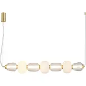 Loom Design Taklampa , Pearl 7, dimbara, Guld / mässing, Vardagsrum, Glas, Modern