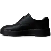 Calvin Klein Leather Stacked Heel Lace Up Shoes