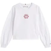Tommy Hilfiger Heart Logo Embroidery Long Sleeve T-Shirt