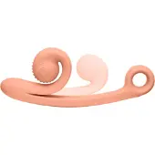 Snail Vibe Snail Curve Uppladdningsbar Dual Stimulator - Persika - Persika