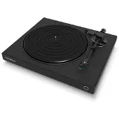 Victrola Hi-Res Onyx, Remdriven skivtallrik, Svart, Silver, Gjuten aluminium, Kolfiber, MDF, Plast, Gjuten aluminium, 33 1/3,45 RPM, 45 dB