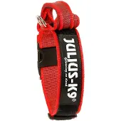 Julius-K9 K9 C&G halsband m/ handtag, röd/grå, 50mm/47-67c