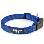 Julius-K9 K9 C&G halsband, blå/grå, 25 mm / 39–65 cm