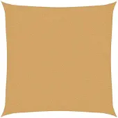 vidaXL Solsegel 160 g/m² fyrkantig sand 2,5x2,5 m HDPE