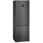 Siemens iQ300 coolFlex KG49NXXEA - Kylskåp/frys - bottenfrysskåp - bredd: 70 cm - djup: 67 cm - höjd: 203 cm - 438 liter - Klass E - svart rostfrit...