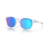 Oakley - Solglasögon - Latch Matte Clear Prizm Sapphire Polarized för Unisex - Vit
