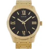 GUESS Analog klocka 'ELLIOT' guld / svart