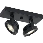 QAZQA Modern infälld spotlight svart inkl. dimbar LED 2-ljus - Apollo