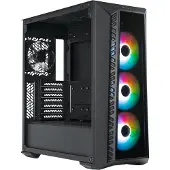 Cooler Master MasterBox 520 - Mid tower - ATX - genomskinlig sidopanel (härdat glas) - ingen strömförsörjning (ATX) - svart - USB/ljud