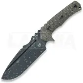 FOX Knives Uro FX-623-ODA, Acid Washed Niolox, OD-Green Micarta fixed knife, Wander Tactical design